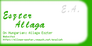 eszter allaga business card